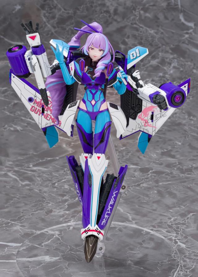 青島文化教材社(AOSHIMA) VFG マクロスデルタ VF-31J ジークフリード 美雲・ギンヌメール 全高約150mm 色分け済みプラモデル MC-17 (飛行_1