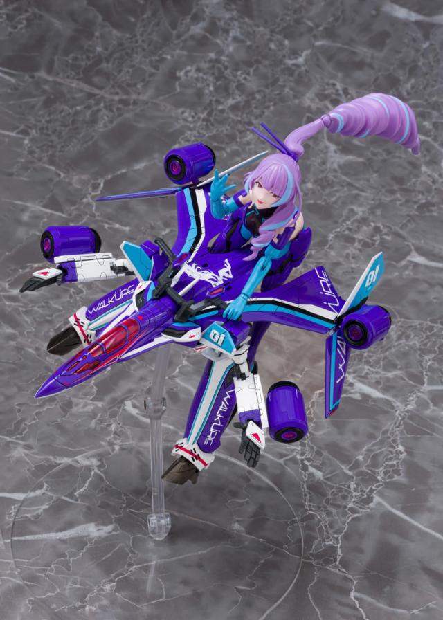 青島文化教材社(AOSHIMA) VFG マクロスデルタ VF-31J ジークフリード 美雲・ギンヌメール 全高約150mm 色分け済みプラモデル MC-17 (飛行_6