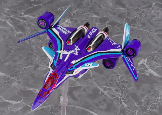 青島文化教材社(AOSHIMA) VFG マクロスデルタ VF-31J ジークフリード 美雲・ギンヌメール 全高約150mm 色分け済みプラモデル MC-17 (飛行_7