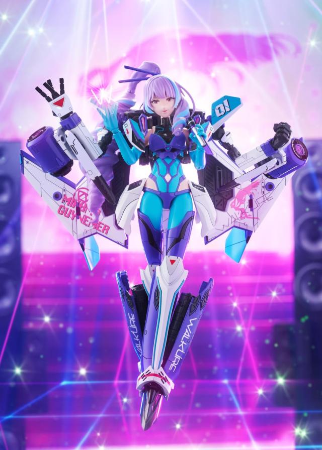青島文化教材社(AOSHIMA) VFG マクロスデルタ VF-31J ジークフリード 美雲・ギンヌメール 全高約150mm 色分け済みプラモデル MC-17 (飛行_8