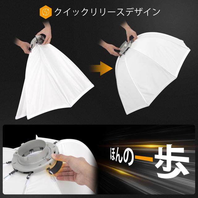 TARION 逆八角形 ソフトボックス ワンタッチ 折りたたみ式ソフトボックス ボーエンズマウント ストロボ ディフューザー はんしゃをきょう_1