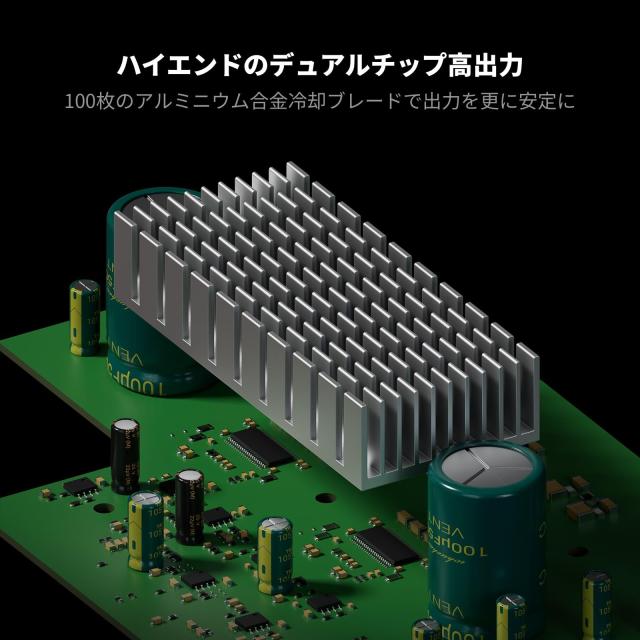 Fosi Audio MC351 VUメーターアンプ 165W *2 2.1チャンネル 2.1CH TPA3255 Bluetooth 統合 ミニ ステレオ DAC Hi-Fi アンプ レシーバー B