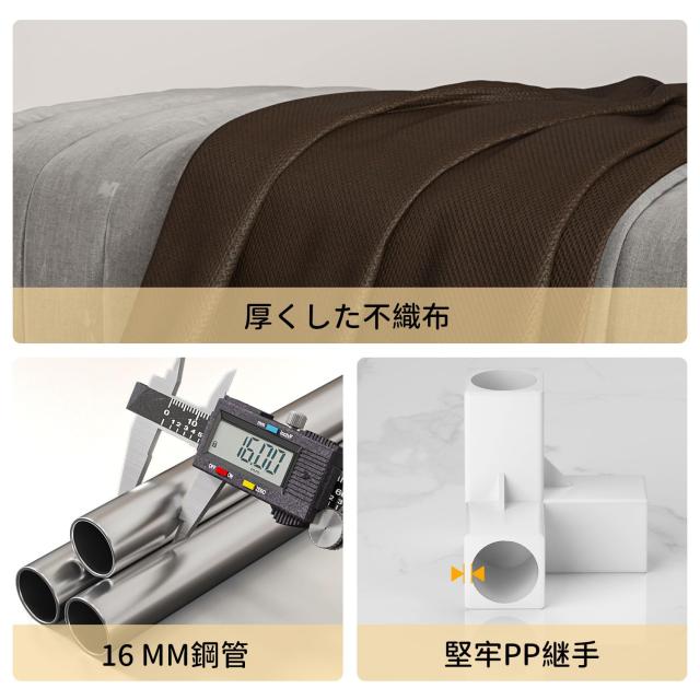 LEAIJIAFY 寝室用戸棚 ワードローブ クローゼット 吊り下げ棒と棚付き 大きなクローゼット収納ラック 衣類を吊るすための収納ラック ポー_5