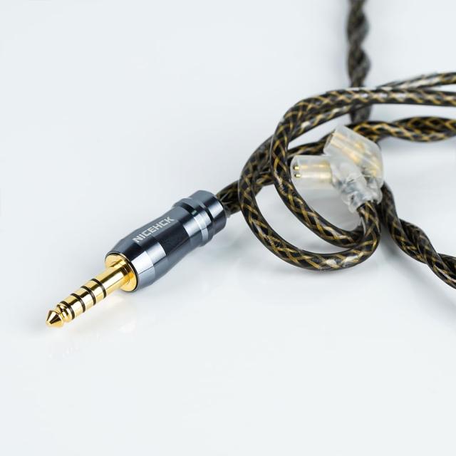 NICEHCK GodDNA イヤホンリケーブル アップグレードケーブル qdc 2Pin 4.4mm 銅銀合金+銀メッキ合金銅+銀メッキ7N高導電銅ミックス デュ