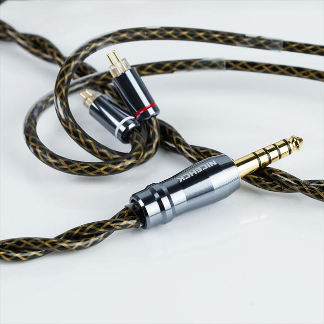 NICEHCK GodDNA イヤホンリケーブル アップグレードケーブル MMCX 3.5mm 銅銀合金+銀メッキ合金銅+銀メッキ7N高導電銅ミックス デュアル