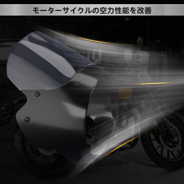 VIPIH ホンダ GB350/GB350S 2023-2024年用 cbr250バイクスクリーン ビキニカウル 汎用スクリーン 高透光性 風圧対策 悪天候対応 都市通勤_3
