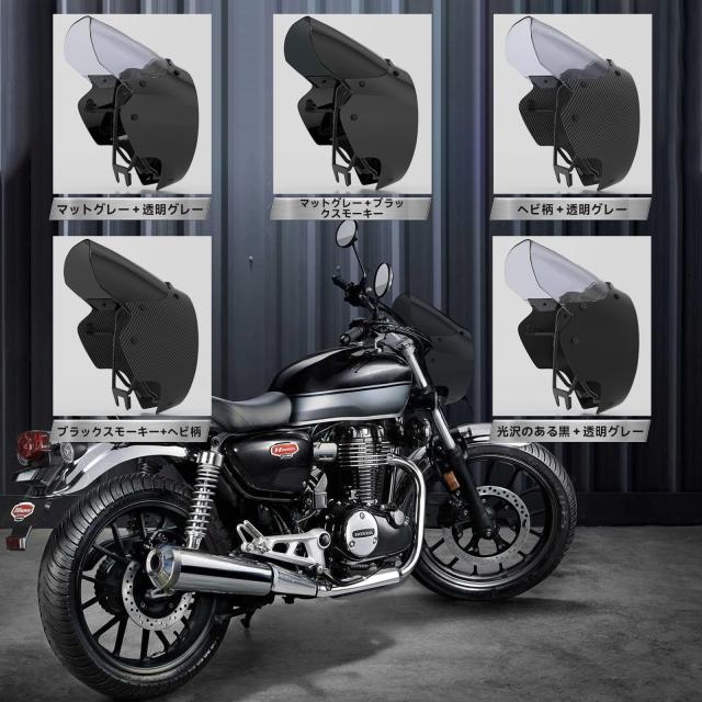 VIPIH ホンダ GB350/GB350S 2023-2024年用 cbr250バイクスクリーン ビキニカウル 汎用スクリーン 高透光性 風圧対策 悪天候対応 都市通勤_6