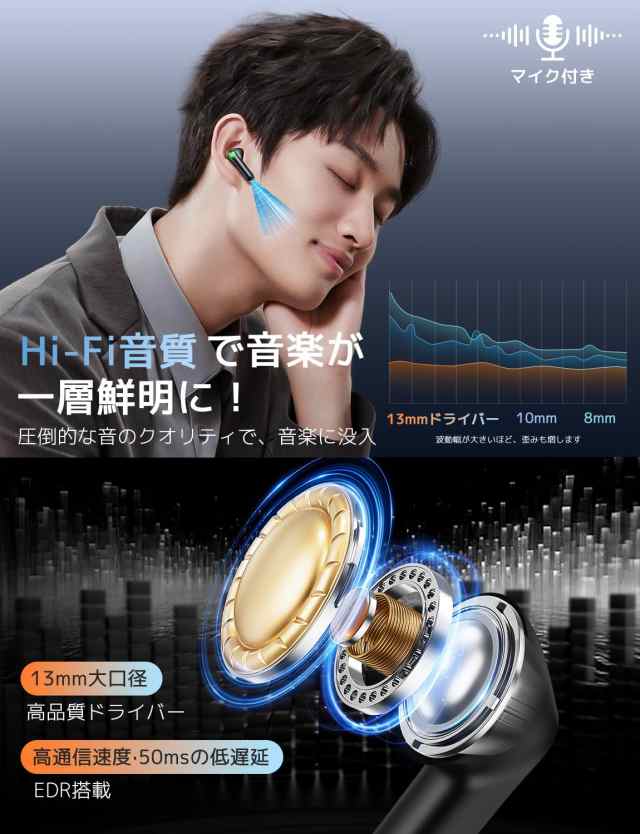 イヤホン bluetooth ワイヤレスイヤホン 【2025新春のモデル