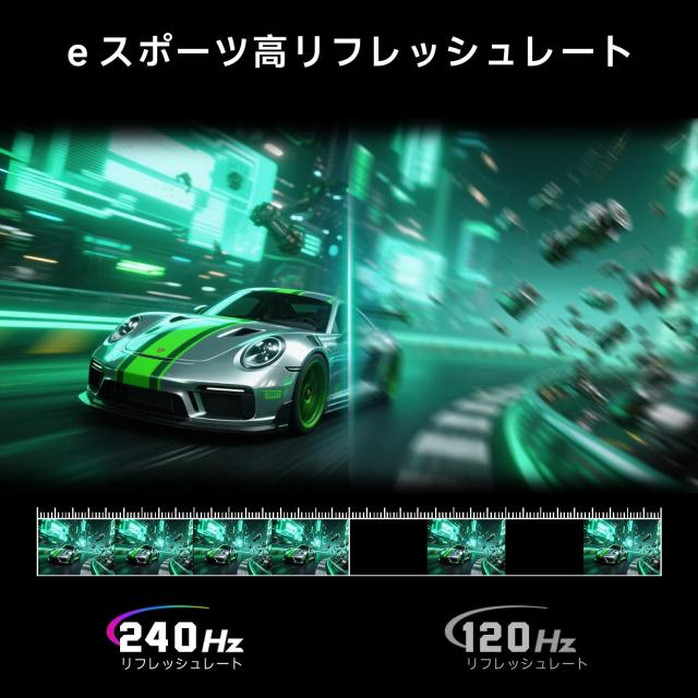 FeuVision ゲーミングモニター 24インチ FHD 1080p 240Hz VAパネル 応答速度2ms Adaptive Sync対応 PCモニター 3辺超狭額＆超薄型 99% sRG_1