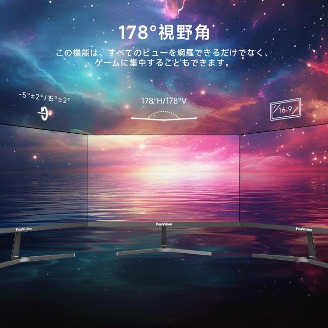 FeuVision モニター 22インチ 120Hz フルHD 1920x1080, 3辺超狭額＆超薄型, ブルーライト軽減, オフィス用PCモニター, sRGB 99%, VESAマウ_5