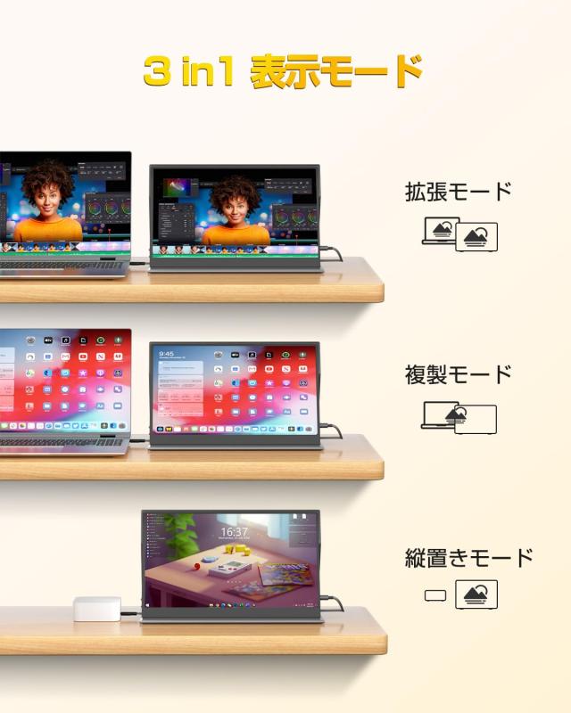 モバイルモニター 15.6インチ タッチパネル UPERFECT モバイル