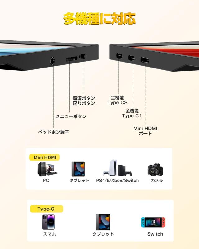 モバイルモニター 15.6インチ タッチパネル UPERFECT モバイル