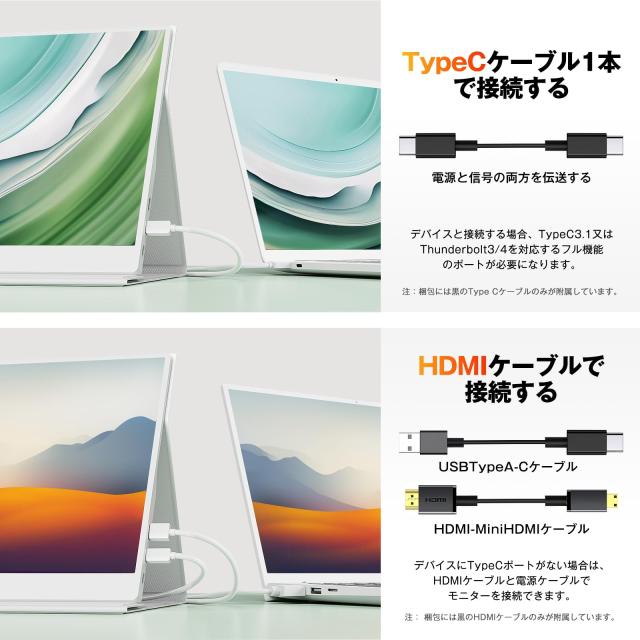 Newsoul モバイルモニター 白 モバイルディスプレイ ホワイト