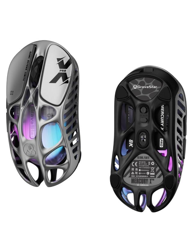 8000Hzドングル同梱 GravaStar Mercury X Pro ゲーミングマウス 無線