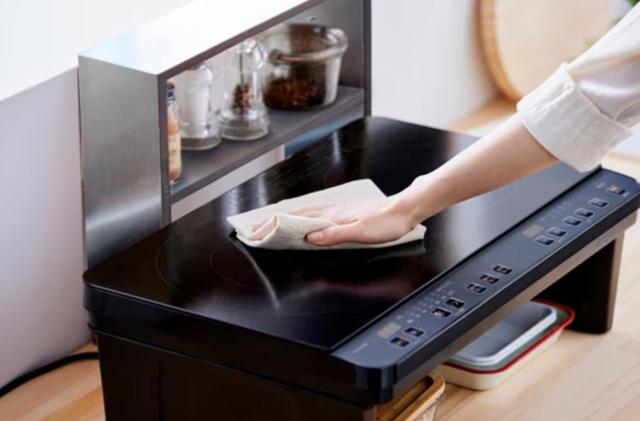 2口IHコンロスタンド付き ブラック アイリスオーヤマ IHK-WT41S-B