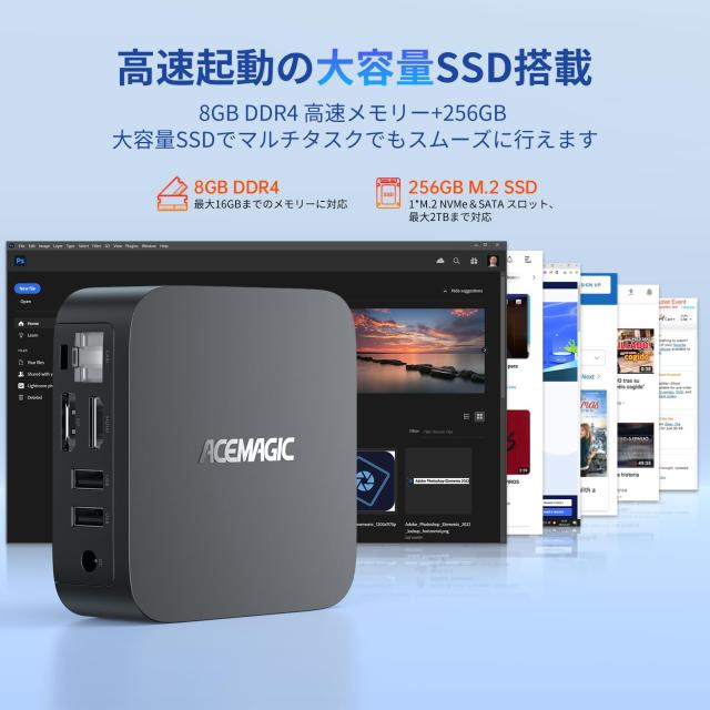 ミニpc N150 2025年初登場】ACEMAGIC ミニ PC Intel Twin Lake