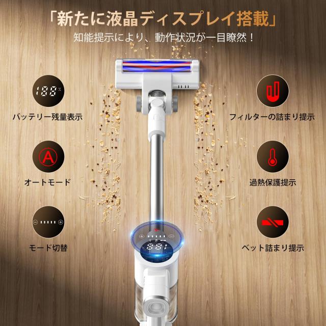 掃除機 コードレス【2025最新型!＆業界初自動ゴミ収集ドック搭載＆置く