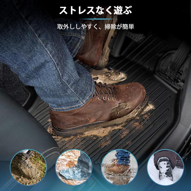 PANICO 新型 クラウンスポーツ 36系 37系 フロアマット車種専用 CROWN SPORT AZSH36W AZSH37W 3D立体カーマット 防水マット TPE材質 保護_5