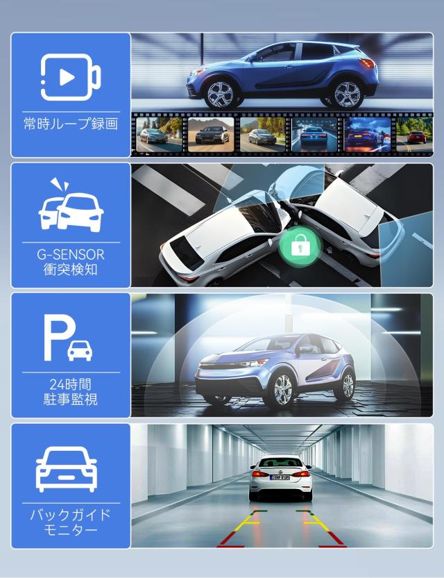 ドライブレコーダー ミラー型【4K 12インチ CarPlayとAndroidAuto対応