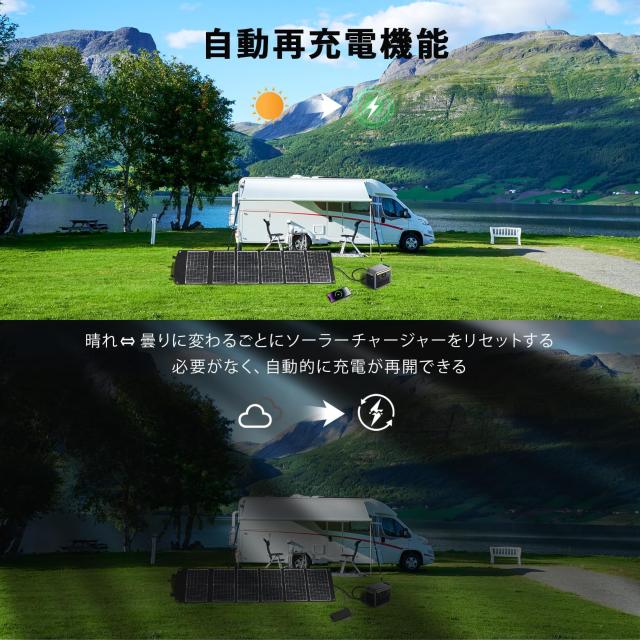 ソーラーパネル 100W 太陽光パネル 折りたたみ式 PD45W QC3.0急速充電