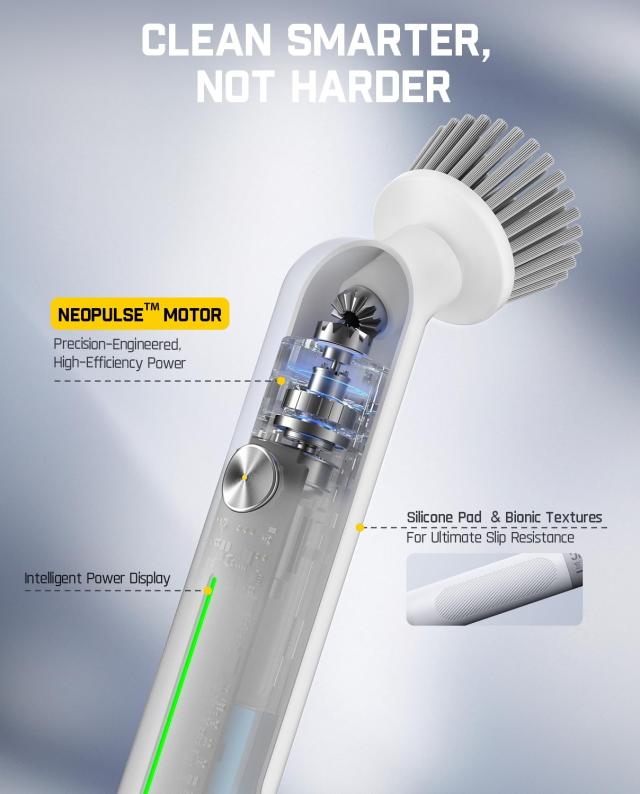 Fanttik G9 Nano 電動スピンスクラバー 充電式 電動掃除ブラシ Type-C急速充電 LEDディスプレイ IPX7防水 隙間 角 目地 浴室 キッチン掃_7