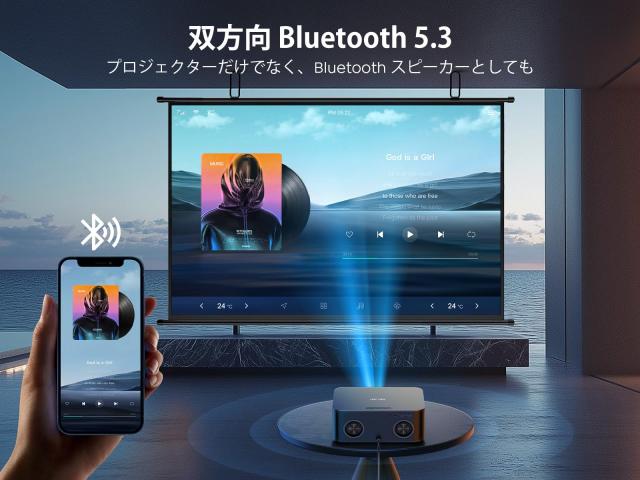 プロジェクター 4K【Netflixライセンス＆36WDoIby対応】 1200ASNI 高