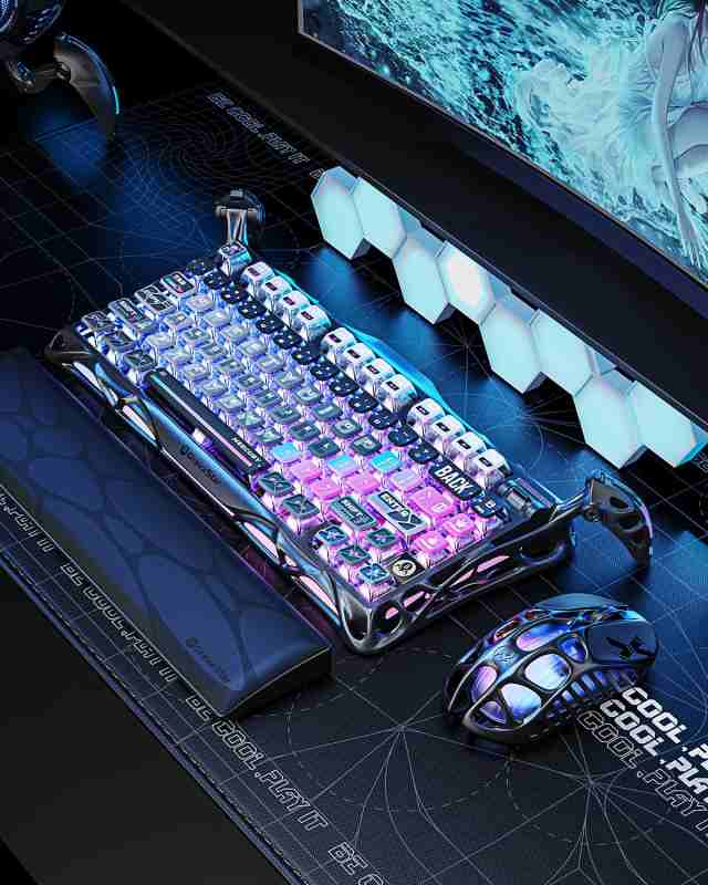 GravaStar Mercury K1 Pro ゲーミングキーボード 無線 ワイヤレス 75%配列 テンキーレス ホットスワップ Bluetooth接続 ガスケット搭載 R その他パソコン・PC周辺機器