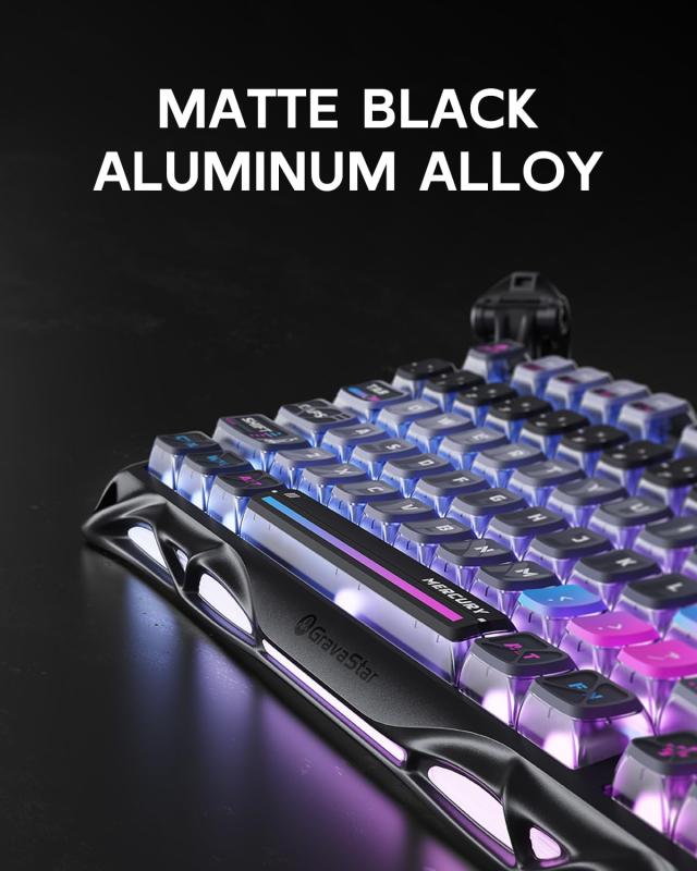 GravaStar Mercury K1 Pro ゲーミングキーボード 無線 ワイヤレス 75%配列 テンキーレス ホットスワップ Bluetooth接続 ガスケット搭載 R その他パソコン・PC周辺機器