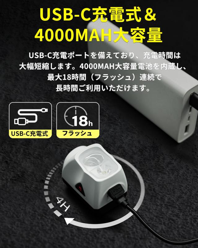 TOWILD DL1700 自転車 ライト 吊り下げ専用 「ハイビーム＆ロービーム