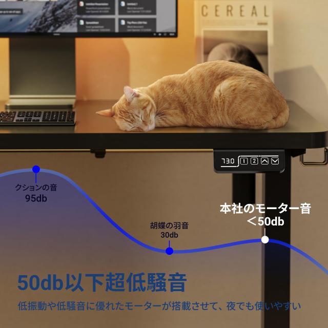 Alebert｢アレベルト｣ 昇降デスク 昇降式デスク 電動 幅120*奥行60cm
