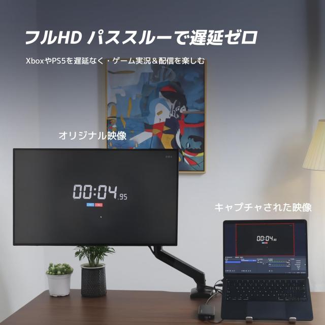 NearStream キャプチャーボード 4K60fps入力 HDMI2.0パススルー