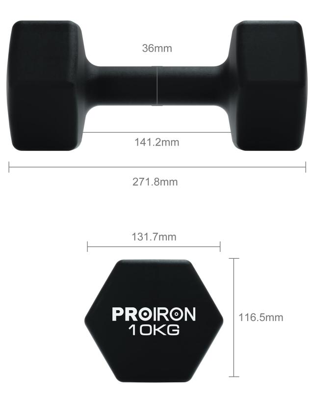 PROIRON ダンベル 鉄アレイ 2個セット 10kg ダンベルセット ソフト