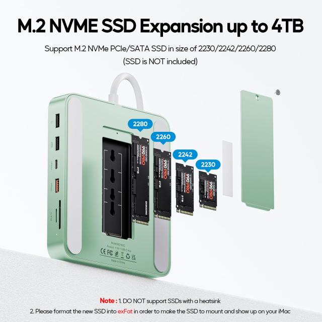 PULWTOP 11 in 1 USB C ハブ iMac 24インチ 2021 2023 2024用 iMac M1 M3 M4 アクセサリー USB Hub ハブ HDMI 4K, 2.5G イーサネット, M._2