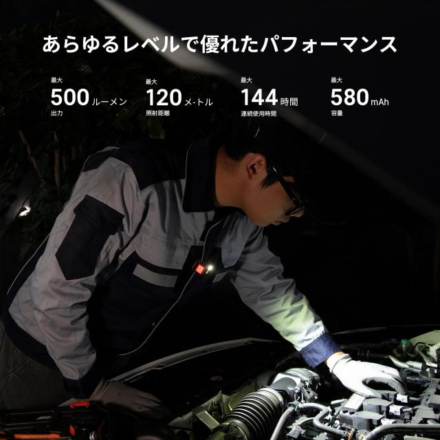 OLIGHT(オーライト) Oclip Pro LEDランニング 軽量 小型 3つの光源 500ルーメン 射程120メートル IPX6防水 Type-C充電式 クリップオン 高_1