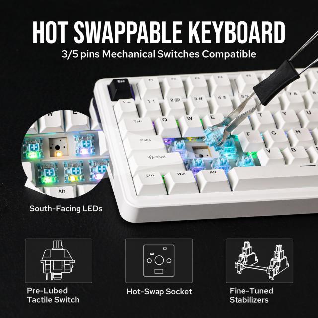 EPOMAKER TH85 QMK VIAワイヤレスメカニカルキーボード Epomaker TH85 – epomaker