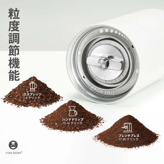 TIMEMORE 新 全金属 コーヒーミル 手動 タイムモア C3S PRO 手挽き コーヒー ミル 折り畳み式ハンドル ステンレス臼 段階粗さ調整可能 省_2