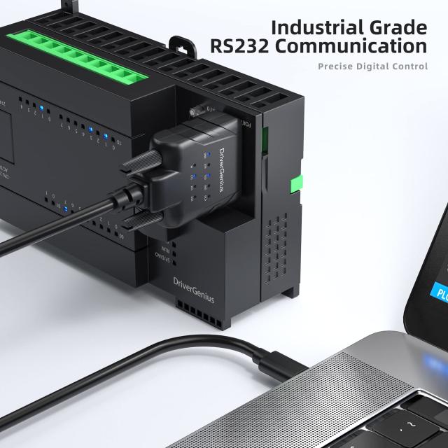 DriverGenius SerialPulseX シリーズ USB-C - RS232 シリアル 変換アダプタ｜Serialコンバーターケーブル｜9 x データ監視 LED 付き｜Win_4