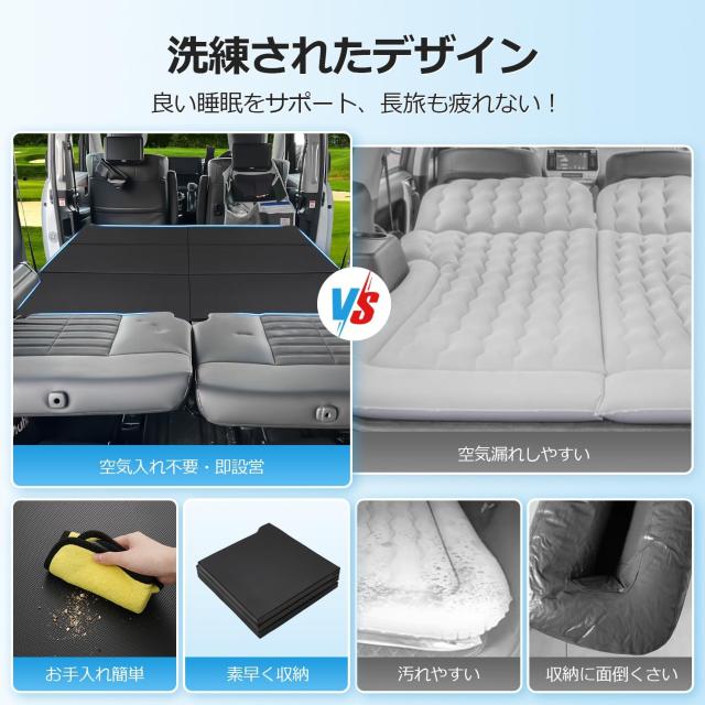 GIMUYA 三菱 デリカ D5 D5-R CV系 車中泊マット 折りたたみ式 ベッドキット CV1W/CV2W/CV4W/CV5W DELICA 2019年2月〜現行 専用 設計 段差_2