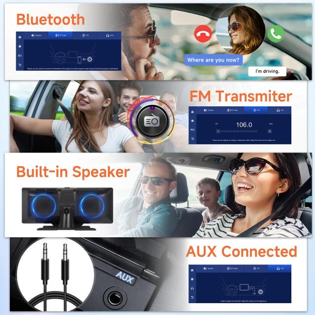 なページ 10.26インチタッチスクリーンカーラジオ、ワイヤレスCarplay/Android