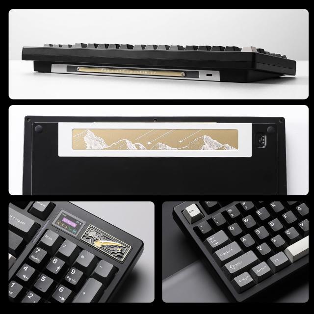 YUNZII IF99 96%レイアウト ワイヤレス ゲーミングキーボード メカニカル bluetooth/2.4G/有線 LCDスクリーン QMK/VIAプログラマブル ガ_7