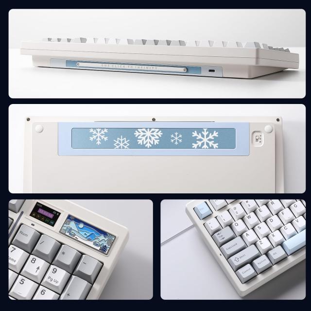 YUNZII IF99 96%レイアウト ワイヤレス ゲーミングキーボード メカニカル bluetooth/2.4G/有線 LCDスクリーン QMK/VIAプログラマブル ガ_7