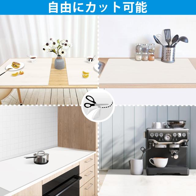 Aechy 調理台保護マット 特大シリコン 200×50cm キッチンカウンター 厚さ2mm カット可能 耐熱250℃ 滑り止め 傷防止 防汚 防水 吸音 丸_2