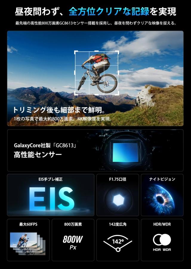 AKY-710Sドライブレコーダー (710PRO-BICYCLE)