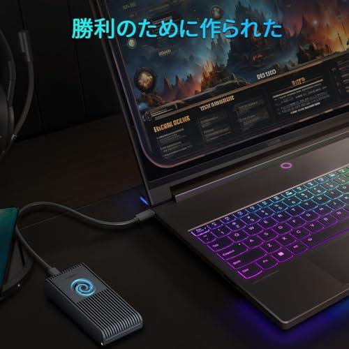 FIDECO 40Gbps M.2 NVMeエンクロージャ M.2 SSD 外付けケース 超高速 冷却ファン付きUSB4 NVMe SSDエンクロージャ UASPとTRIMをサポート 