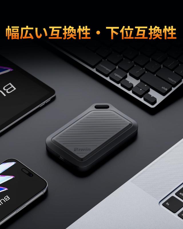 Biwin Amber 外付けSSD 1TB PR2000 USB3.2 Gen2x2 最大読出2000MB/s