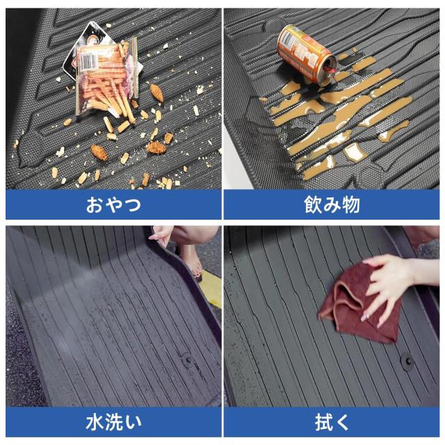 LUCKEASY ホンダ WR-V WRV 専用 3Dフロアマット+背もたれカバー+