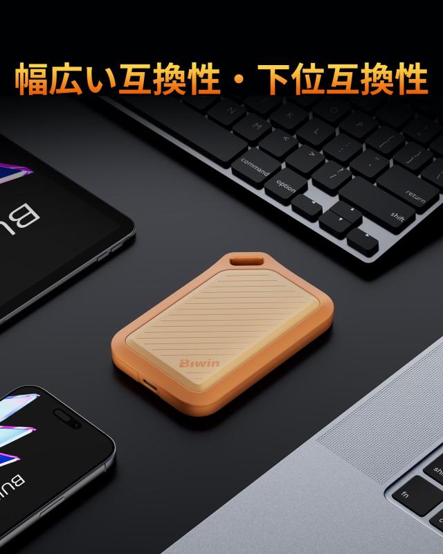 Biwin Amber 外付けSSD 2TB PR2000 USB3.2 Gen2x2 最大読出2000MB/s