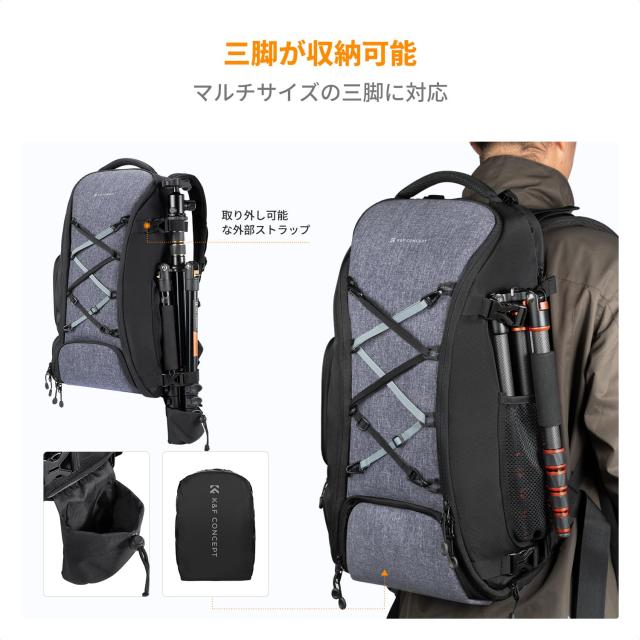 K＆F Concept カメラバック カメラリュック リュックサック バックパック 大容量 2気室 おしゃれ nikon canon Sigma Tamron sonyなどカメ_1