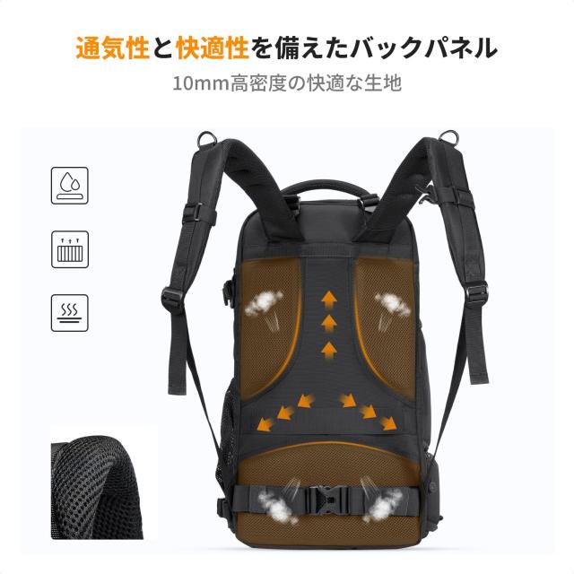 K＆F Concept カメラバック カメラリュック リュックサック バックパック 大容量 2気室 おしゃれ nikon canon Sigma Tamron sonyなどカメ_3