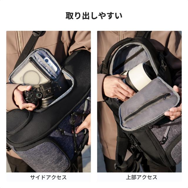 K＆F Concept カメラバック カメラリュック リュックサック バックパック 大容量 2気室 おしゃれ nikon canon Sigma Tamron sonyなどカメ_5